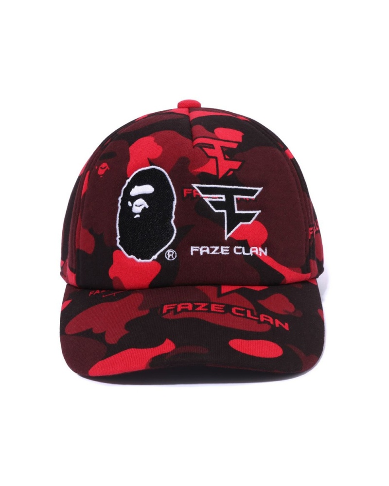 Chapeaux Bape X Faze Clan Snap Back Rouge Clair Homme | VBO-65755931